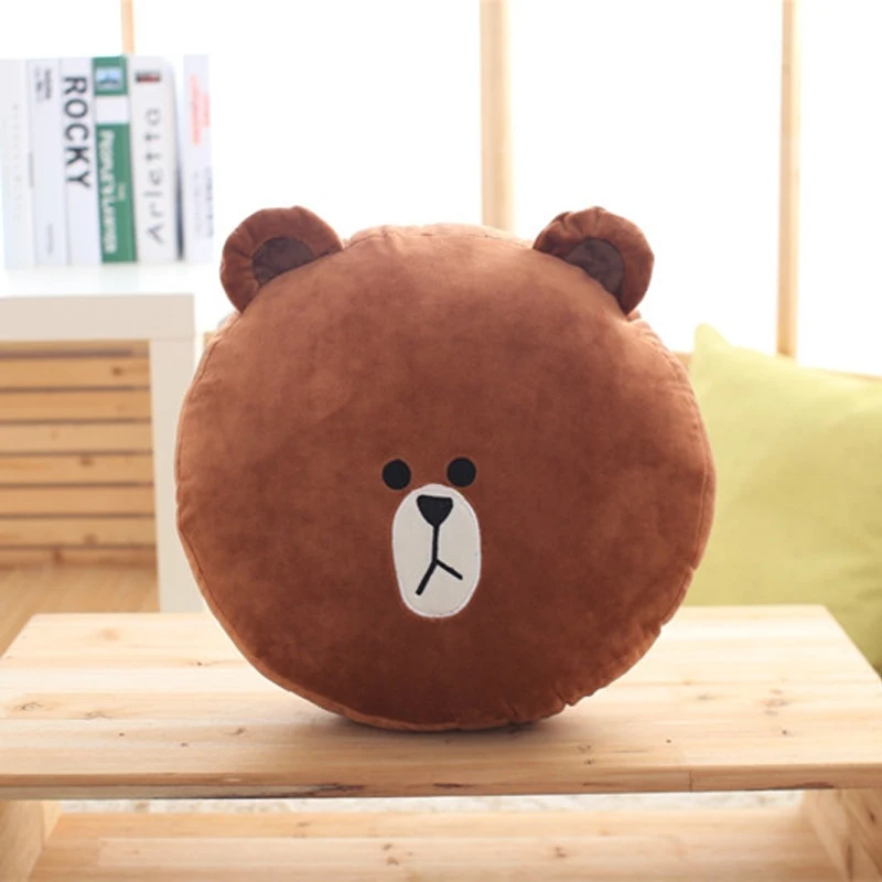 40 см/15,8 дюйма Kawaii коричневый медведь и кони подушка с кроликом Корейская мультяшная фигурка Подушка Детские игрушки - Цвет: Brown Bear Origin