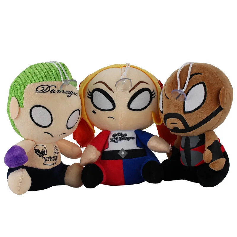19 20cm Suicide Squad Joker Harley Quinn cartoon plush doll toy Hot Movie Suicide Squad soft