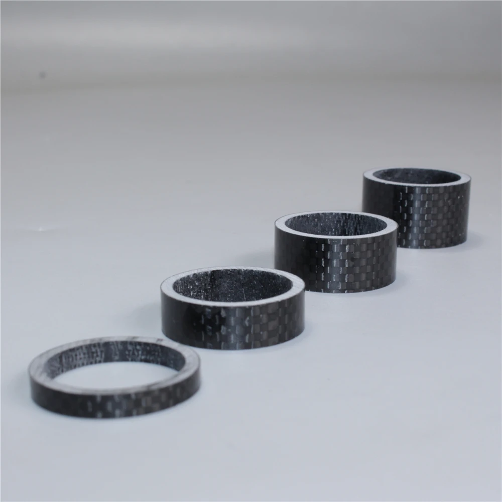 NO LOGO Carbon Bike Washer Spacer Bicycle Headset 4pcslot Full Carbon Fiber Jackknifed Set Washer Fit for 1-18 Fork  (5)