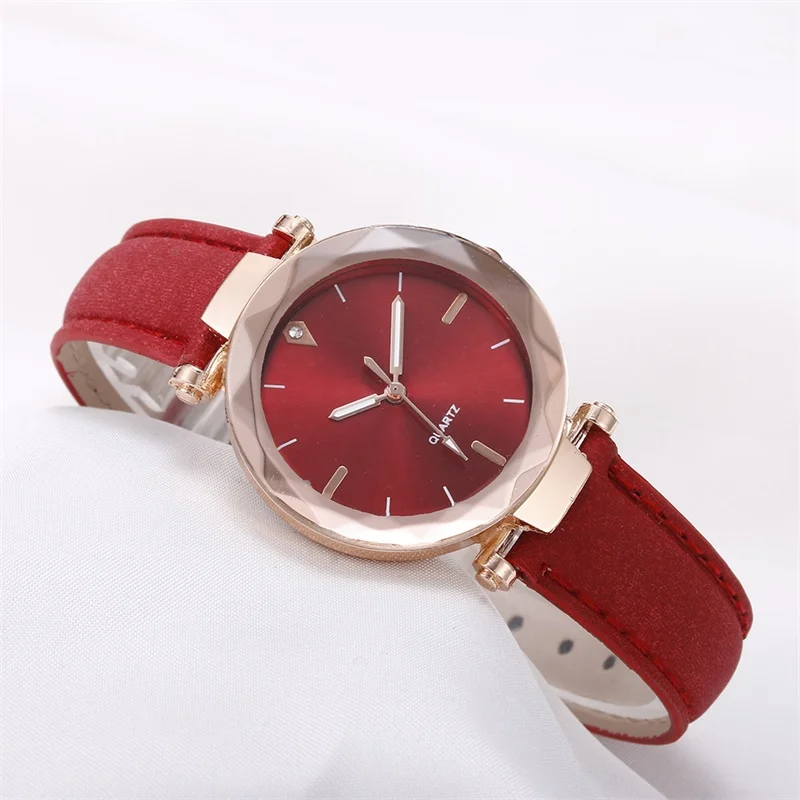 

Hot Sale Ladies Watch Women's Watches Diamond Dial Purple Leather Quartz Wrist Watch Top Luxury Brand Relogio Feminino Clock #B