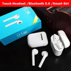 I11 I12 СПЦ 1:1 Air стручки мини беспроводной Bluetooth Сенсорный наушник наушники не airpods для Iphone7, 8, X samsung Android Xiaomi