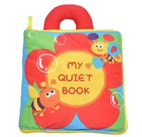 Candice guo newest arrival soft baby toy multi purpose cloth book flower bee my quiet book