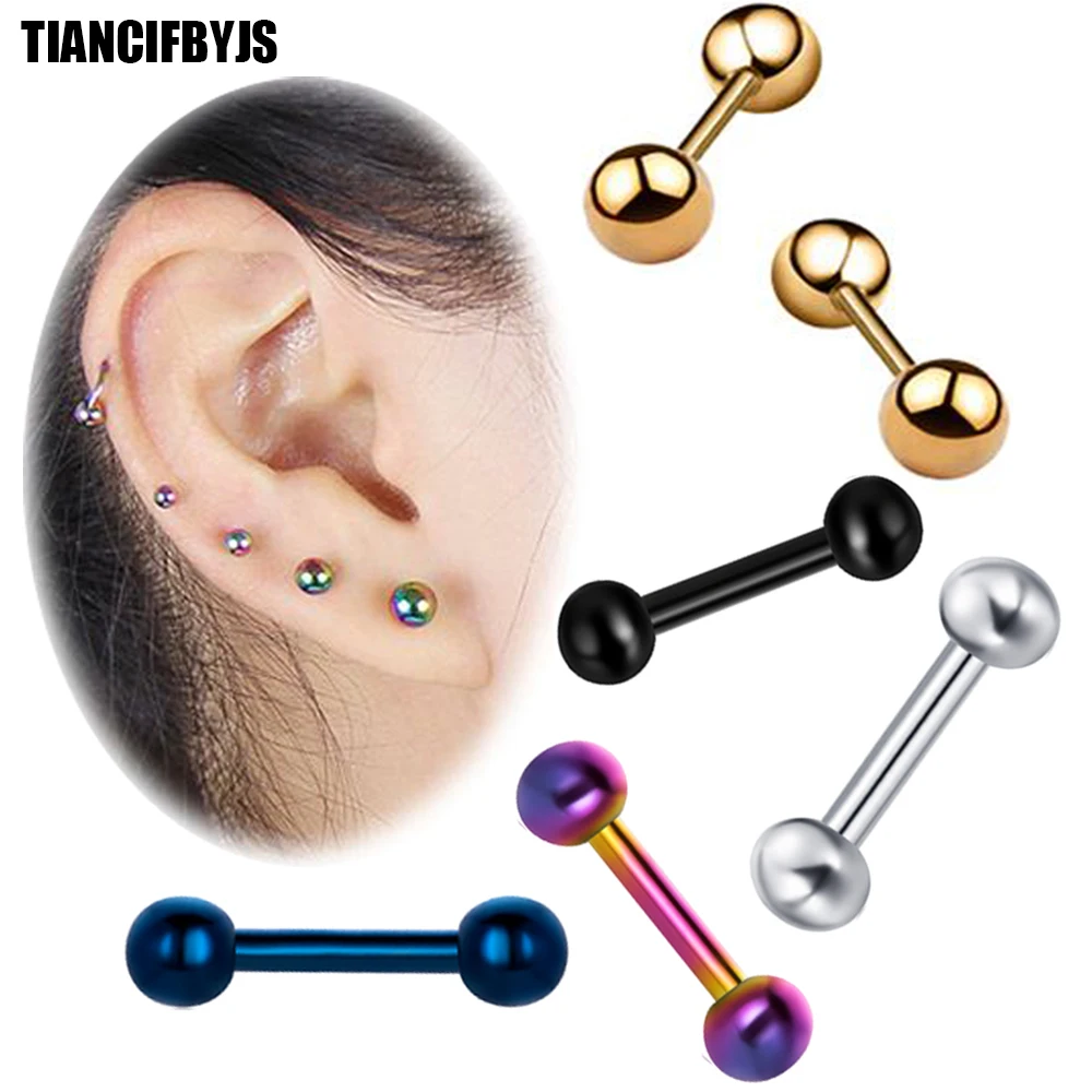 Серьги капельки TIANCIFBYJS, 2 шт., из нержавеющей стали, для женщин|cartilage ring|tragus ear piercingspiercing helix | АлиЭкспресс