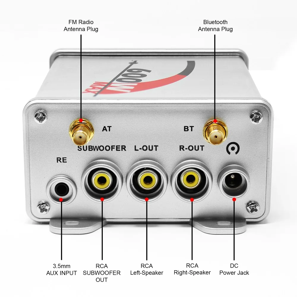 Aileap мотоцикл/ATV аудио система с Bluetooth FM радио Aux вход проводной управление одна пара " Водонепроницаемый колонки(хром