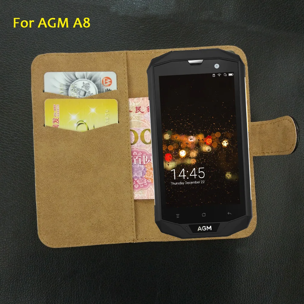 

6 Colors Super!! AGM A8 Case 2017 Flip Fashion Leather Ultra-thin Exclusive Protective 100% Special Phone Cover+Tracking