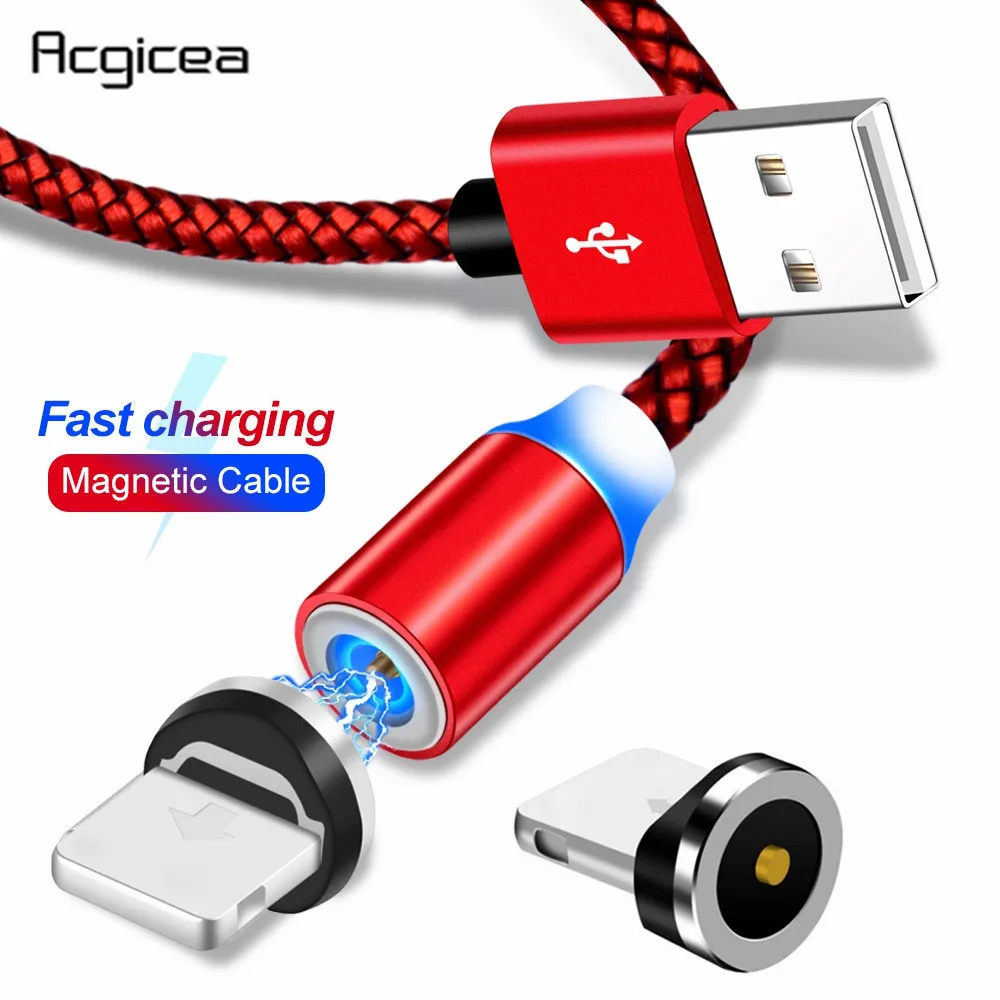 Acgicea Magnetic USB Cable For iPhone Xr Xs Max X 8 7 6 6s Plus 5s se Fast Charging Mobile Phone Cable Magnet Charger Wire Cord Acgicea Magnetic USB Cable For iPhone Xr Xs Max X 8 7 6 6s Plus 5s se Fast Charging Mobile Phone Cable Magnet Charger Wire Cord