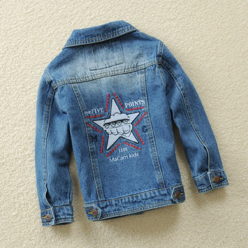 Детская джинсовая куртка в европейском и американском стиле; съемный капюшон; ковбойская верхняя одежда для малышей; подростковые джинсы; одежда для подростков; Рост 100-160 см