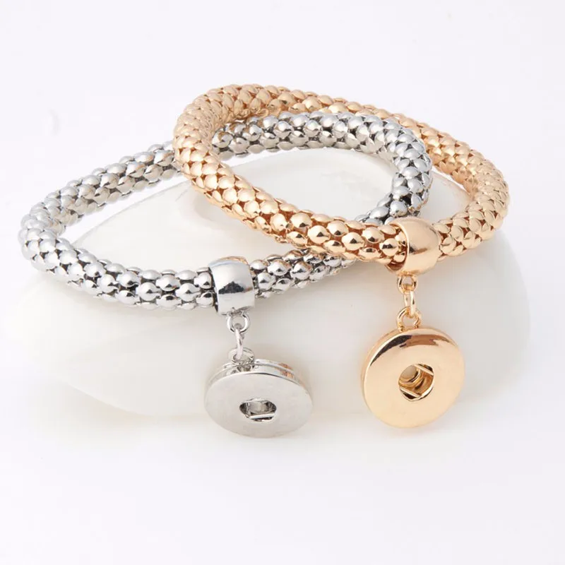 

KYSZDL Wholesale ginger snaps bracelets Elasticity Bracelets fit 18MM snaps buttons fit snaps buttons jewelry gifts
