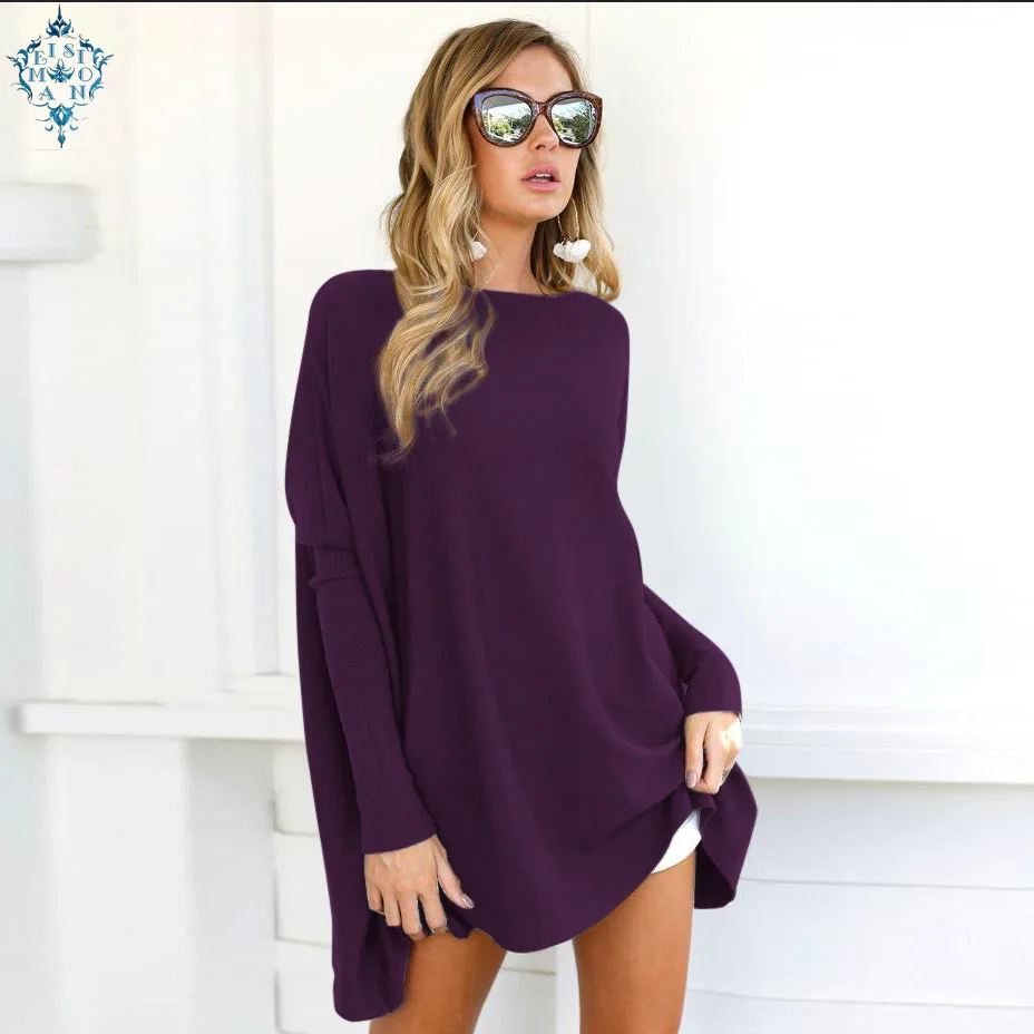 

Ameision Fashion Loose Long Tshirt dress Women Casual long Sleeve O-Neck irregular Dresses Plus Size pullover party Dress tops