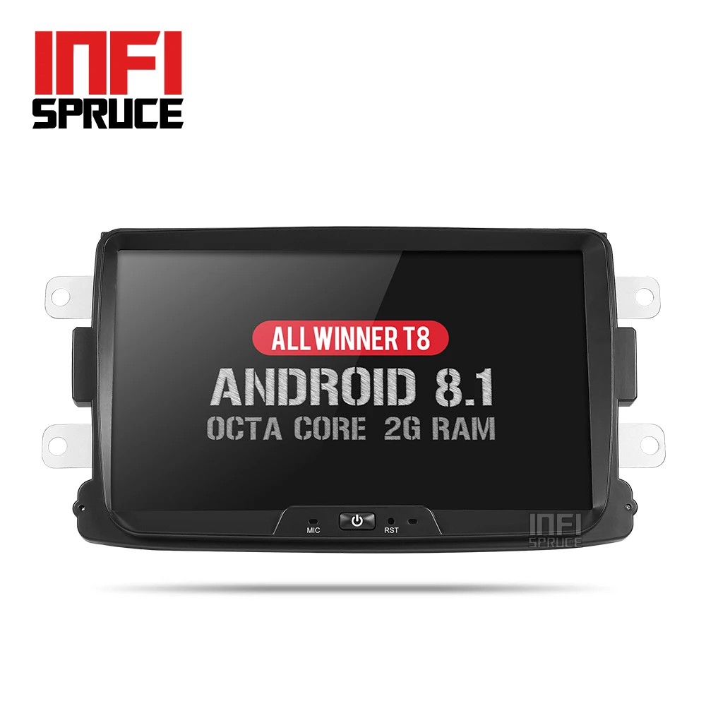 Восьмиядерный android 8 1 автомобильный dvd для dacia lodgy Logan Duster с din радио gps видео wifi