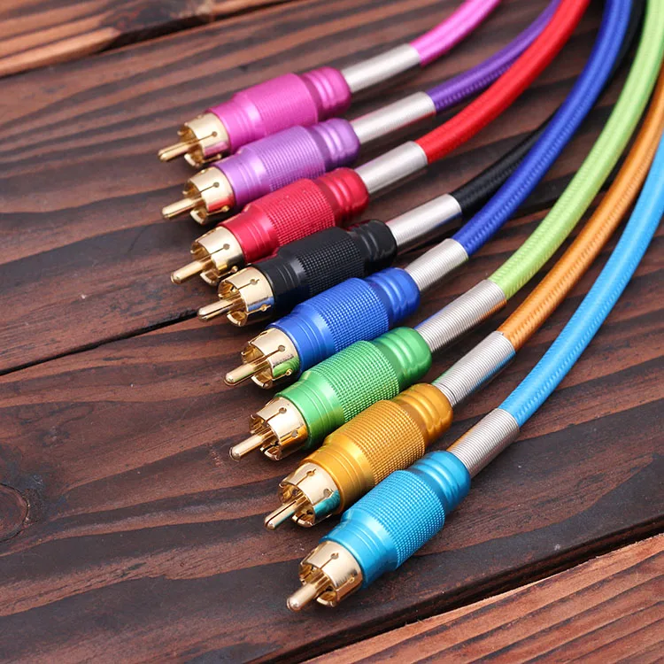 

2018 new hot 7 colors RCA interface cable Clip Cord Switch Hook Line For Conversion kit Power Supply Free Shipping