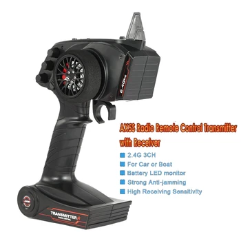 

1pcs AUSTAR AX5S 2.4G 3CH AFHS Radio Remote Control Transmitter & Receiver Anti-jamming for RC Car Boat