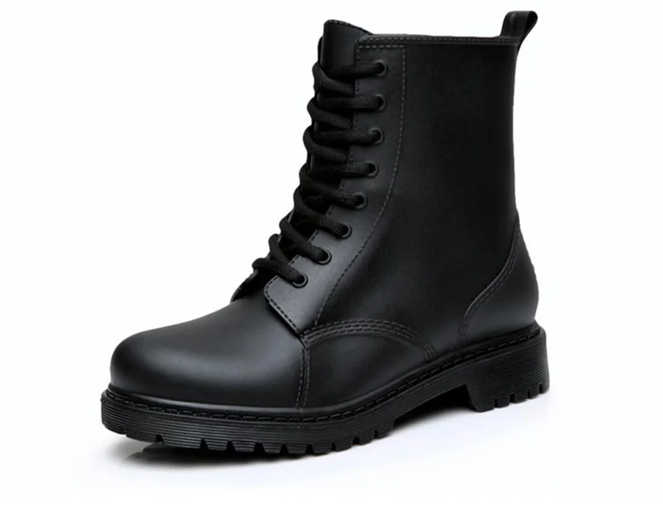 black rain boot booties