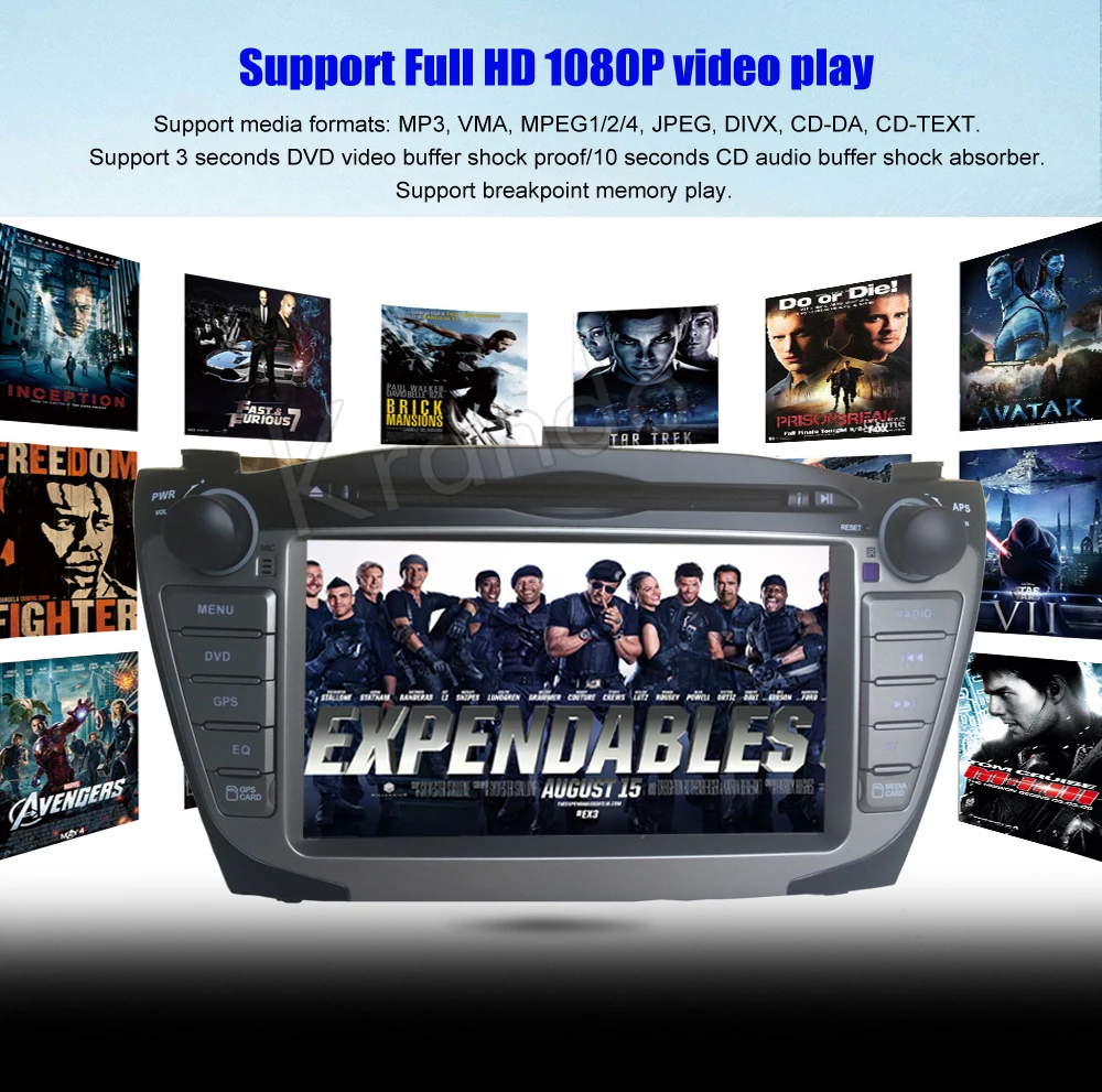 Best Krando 7" Android 9.0 car navigation multimedia system for Hyundai IX35 TUSCON 2009-2014 audio radio gps dvd player WIFI 3G DAB+ 10