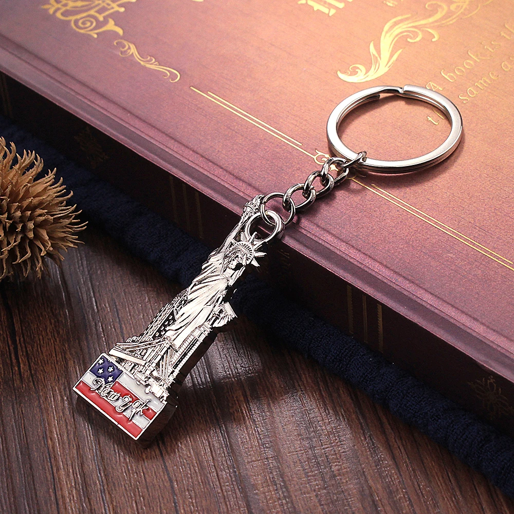 

Vicney New Arrival New York 3D Keychain Zinc Alloy Statue Of Liberty Key Chain As Gift For Best Friend New York Souvenir Keyring