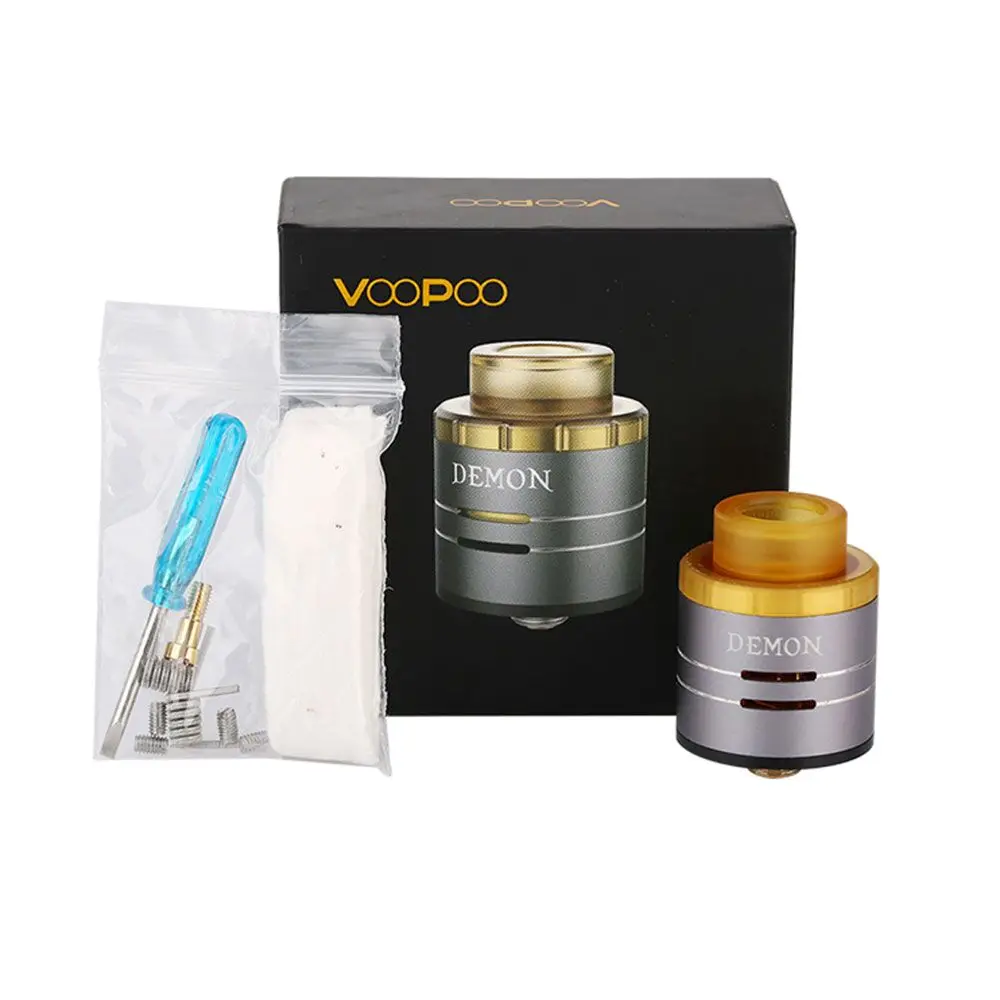 Оригинальный бак VOOPOO DEMON RDA диаметр 24 мм с капельным наконечником PEI для пищевых