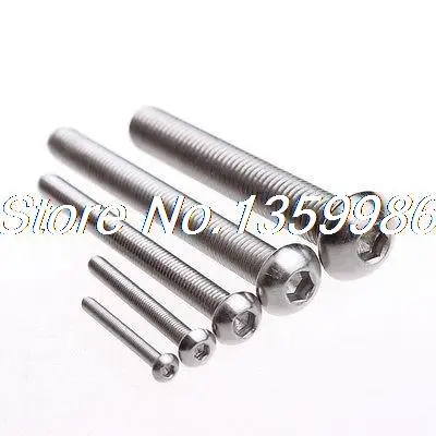 

20Pcs 304 Stainless Steel Hex Socket Button Head Screw M6*60mm Long 60mm