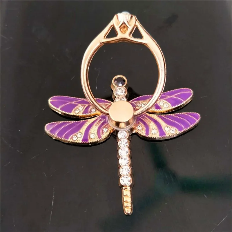Dragonfly Mobile Phone stand holder metal For iPhone Xiaomi Samsung all Phone Finger Ring Mobile Smartphone Phone Holder Stand