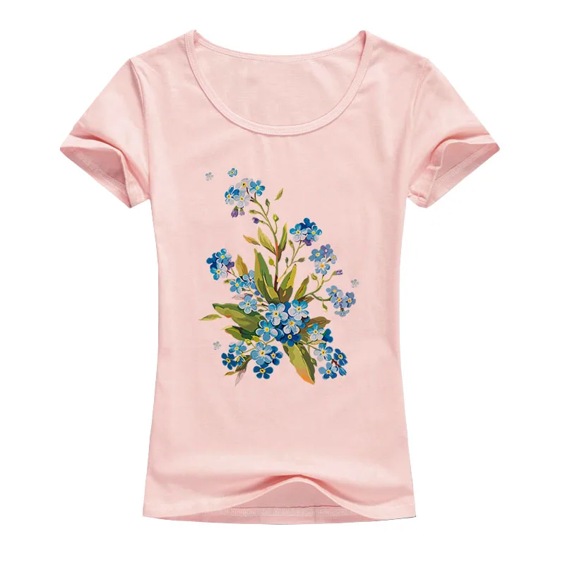 

Floral Print Graphic Tees 2017 Casual T-shirt Women Orchid Tops Flowers T shirt Women Short Sleeve Tee Shirt Femme tshirt A81