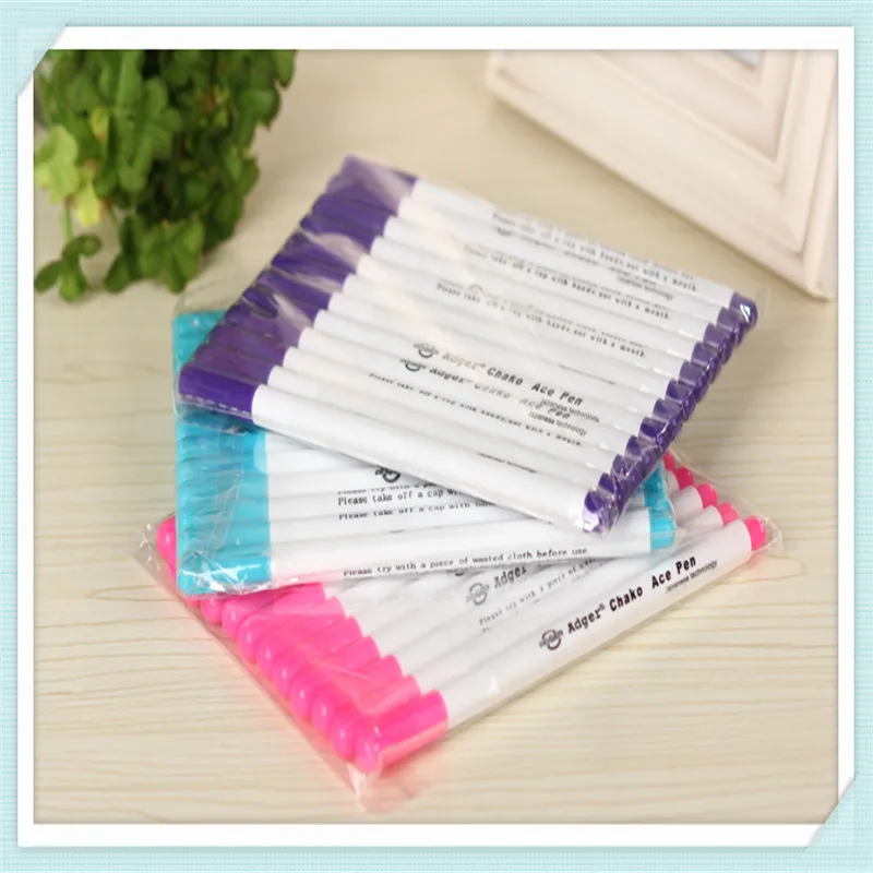 

Free Shipping 100PCS/LOT Air Water Erasable Pen/ Fabric Marker/ Temporary Marking/ Auto-Vanishing Pen for Cloth JS-05