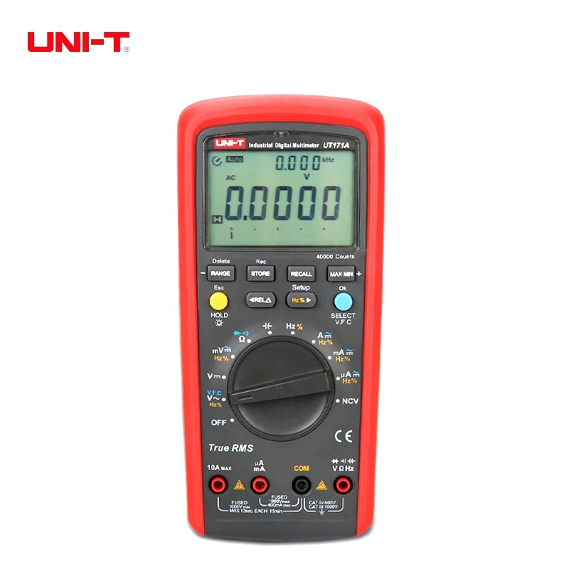 

UNI-T UT171A Industrial True RMS Digital Multimeters Auto/Manual Range 40000 Display Count Multimeters With USB Interface