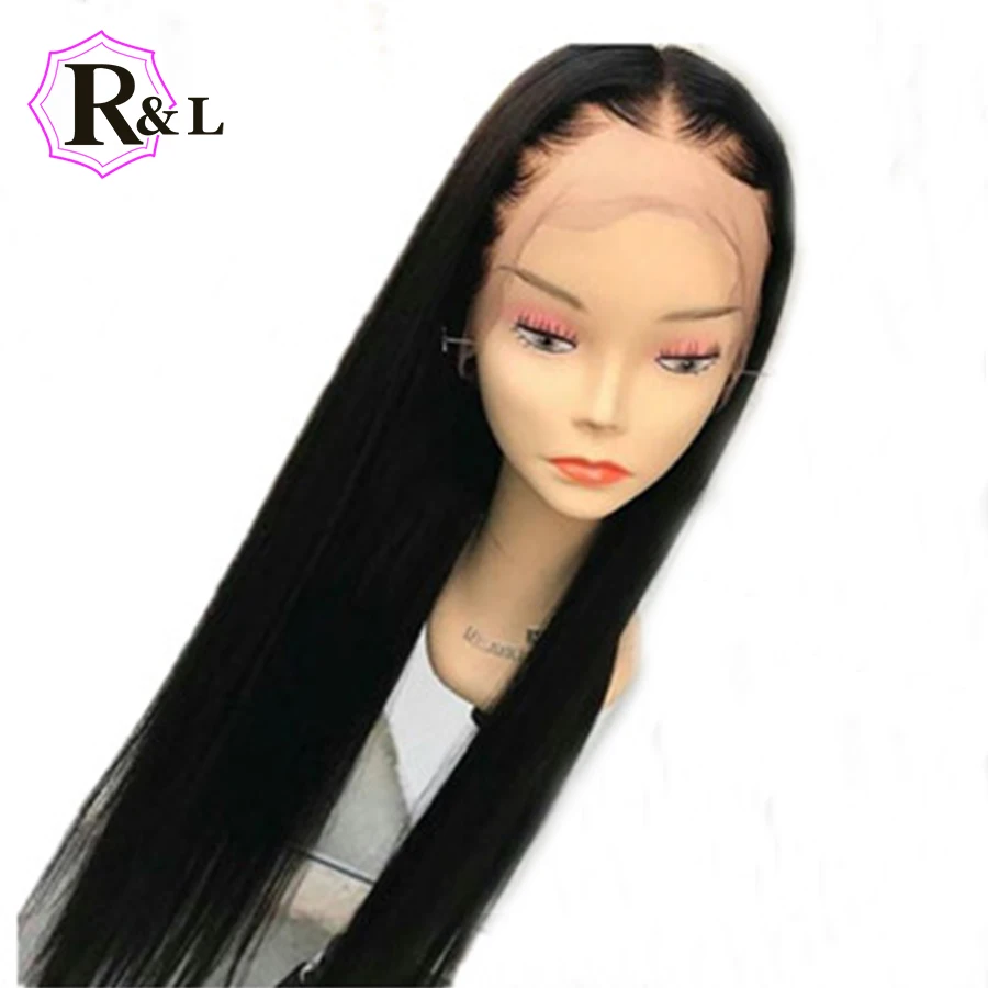 free part straight lace front human hair wig