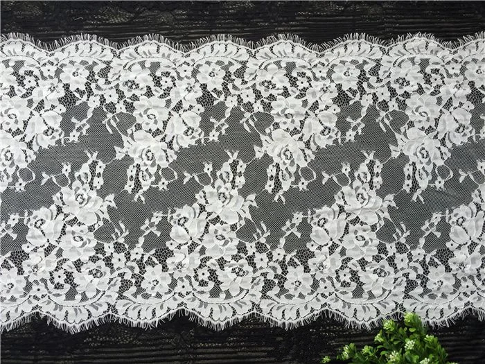 Wide 40cm Quality Eyelash French Lace Trim ,Bridal Fashion Lace Trim