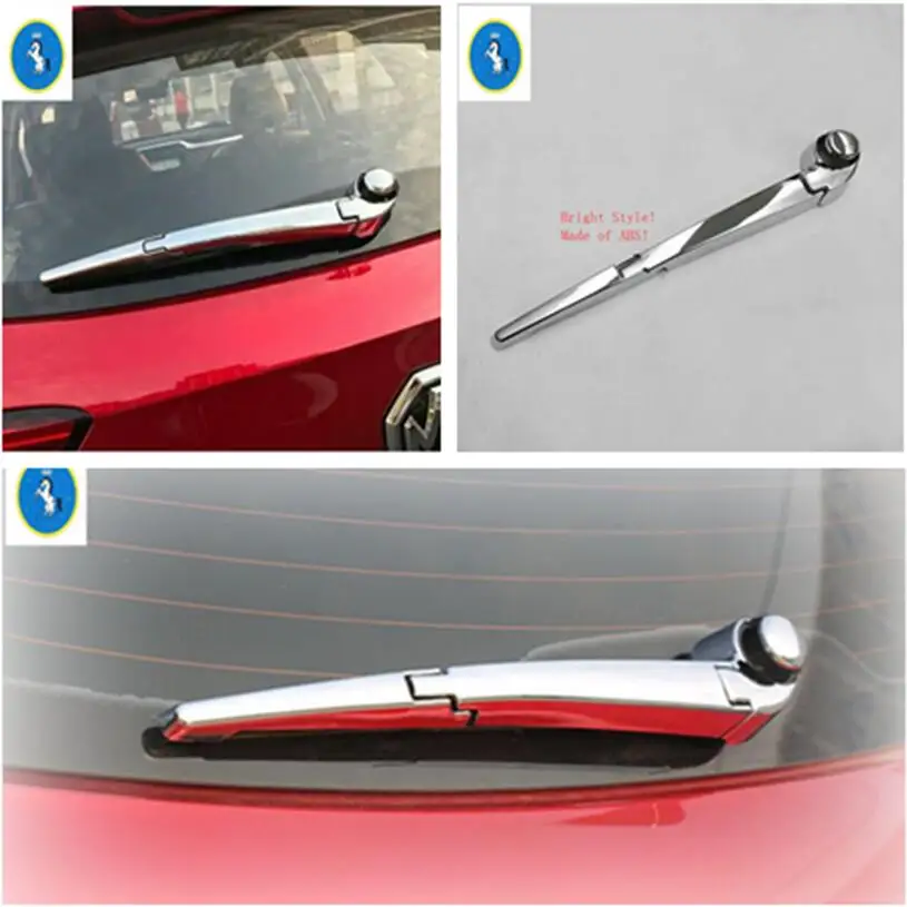 

Yimaautotrims Auto Accessory Chrome Rear Window Tail Windscreen Wiper Clean Cover Trim 3 Piece Fit For MG ZS 2018 2019