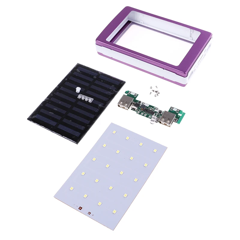 Портативный 5x18650 power bank Pover power Bank 18650 Солнечный блок питания чехол DIY Box двойной usb-комплект зарядное устройство для телефона фонарик