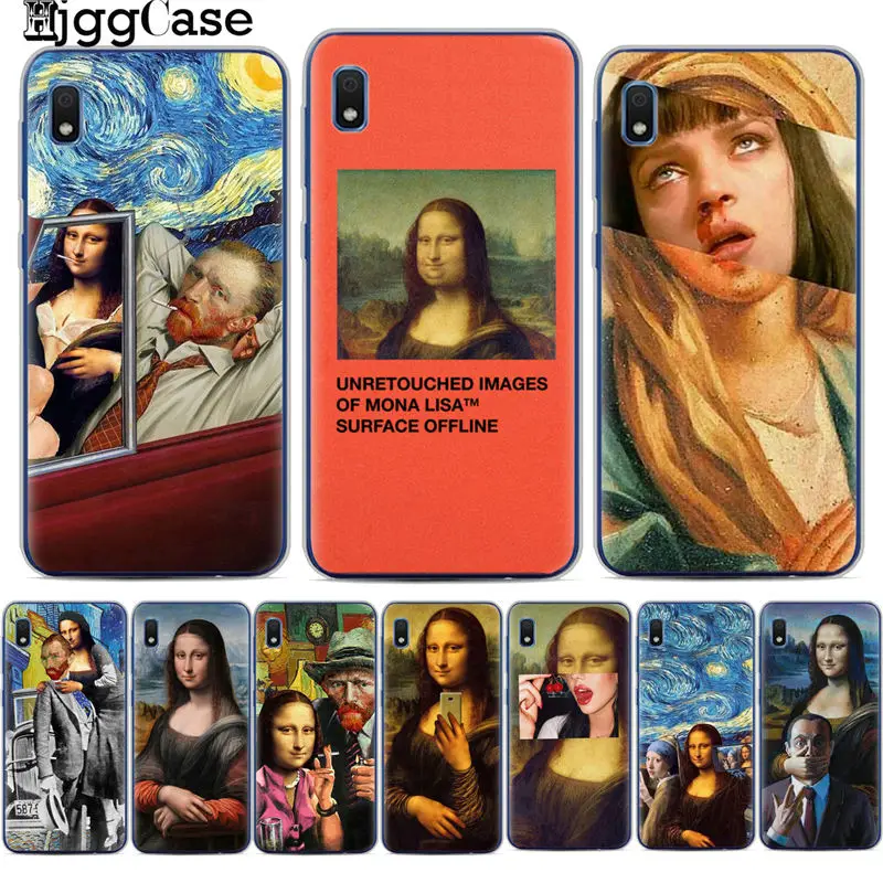 Веселые Чехлы Mona Lisa для Samsung A10 A20 A30 A50 A70 A6 A8 A7 A9 S10 S10e Plus 2018 чехол телефона из ТПУ с