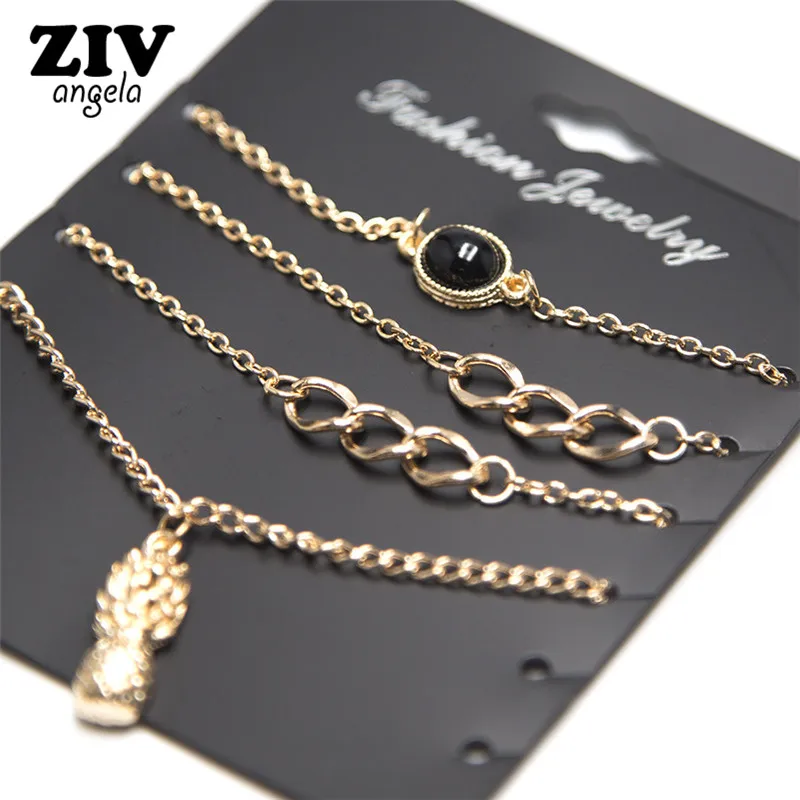 Новинка Модная бижутерия из сплава 4 шт./компл. винтажные браслеты в форме фрукта