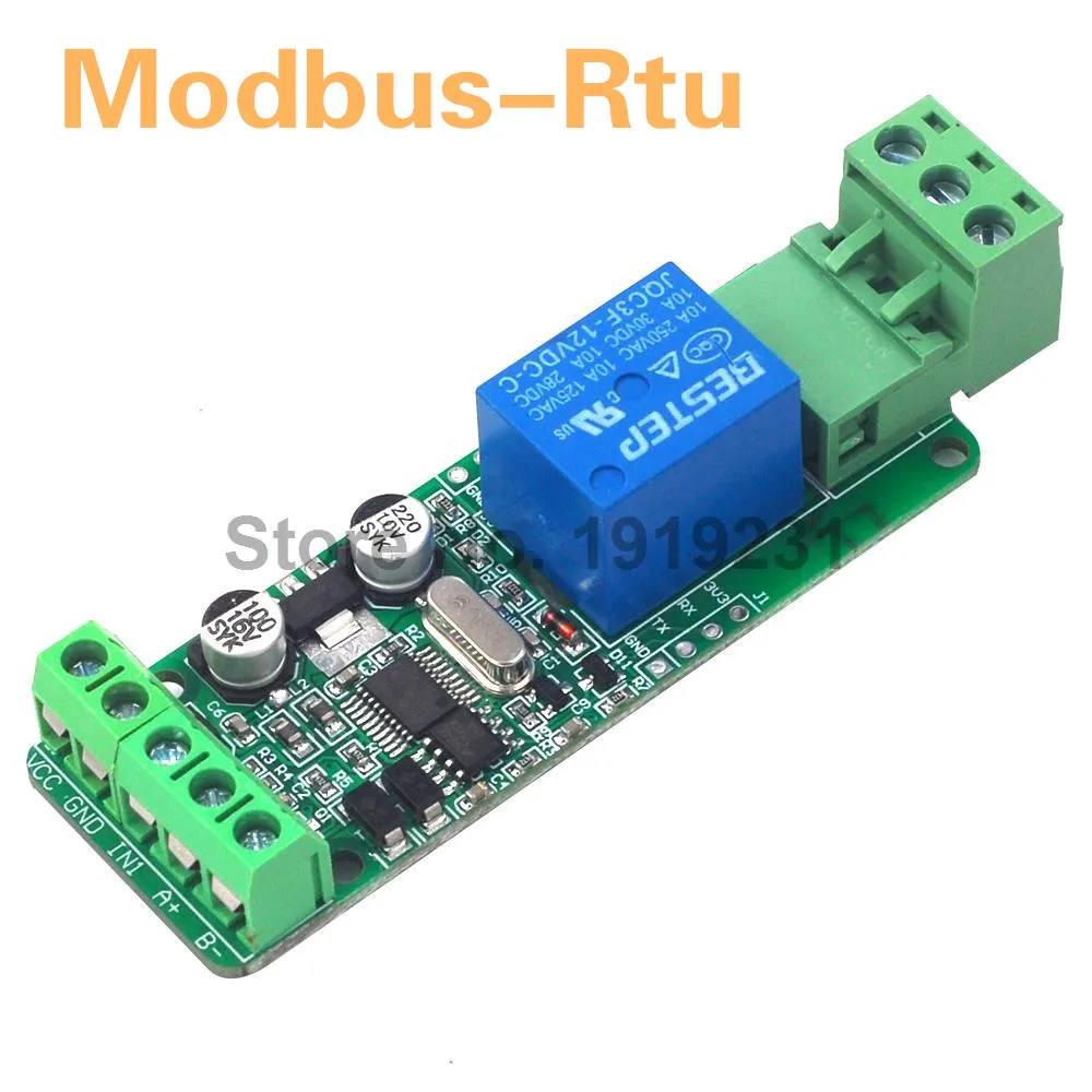 Modbus-Rtu 1 канал 5 в 12 В релейный модуль переключатель вход/выход RS485/ttl связь