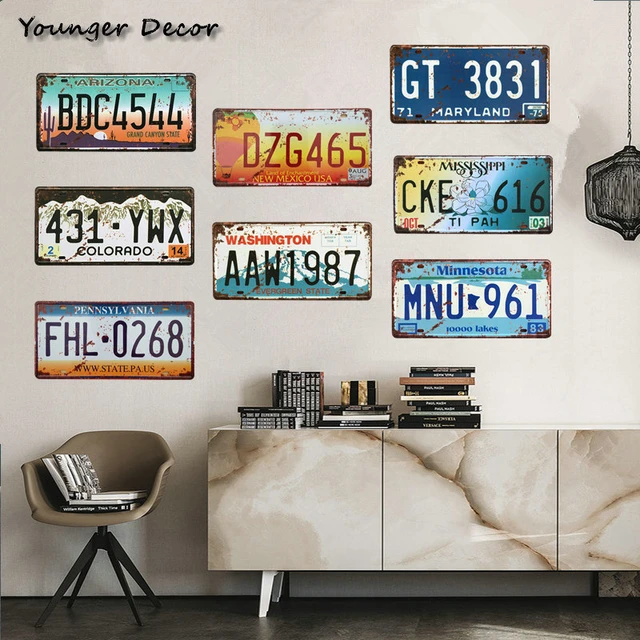 Retro Colorado Car License Plate Number Gt 3831 Metal Poster Bar Retro Colorado Car License Plate Number Gt 3831 Metal Poster Bar Cafe Garage House Wall Decor Minnesota Arizona Tin Signs Ya007