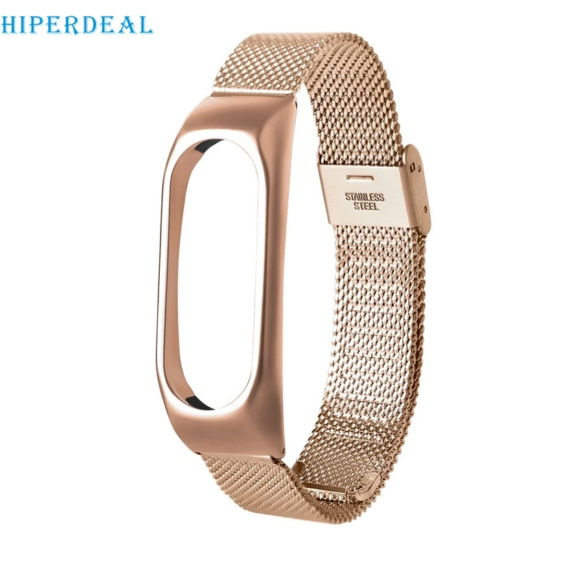 

HIPERDEAL New Lightweight Stainless Steel For Mi Band Xiaomi Wristband Strap Smart Wrist Watch Strap For Xiaomi Miband 2 #D
