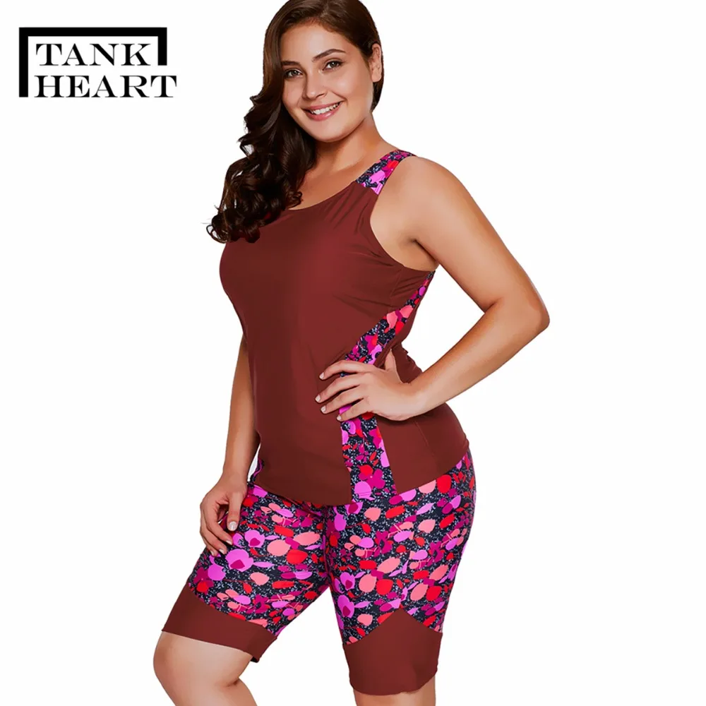 

Tank Heart Red Windsurf Rash Guard Women biquini Plus Size Swimwear two piece Swimsuit tankini Surfing Rshguard swim suit XXXL