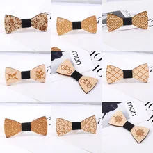 Горячая Мода Мужчины s деревянный галстук-бабочка аксессуар бабочка Свадебная вечеринка рождественские подарки бамбуковая деревянная бабочка шеи одежда для мужчин женщин Cravat