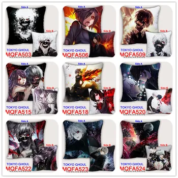 

25 Patterns TOKYO GHOUL Decorative Pillows Custom Designs Anime Pillows Soft Two-Side Printed Pillow Cushion 45X45CM