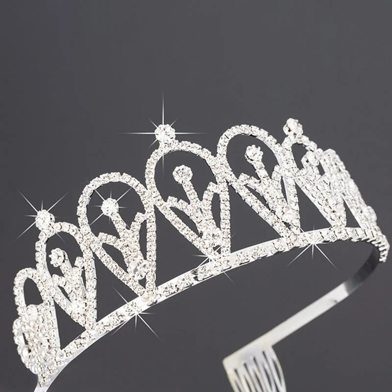 Роскошный свадебный Кристальные тиары и короны принцессы queen Pageant тиара для выпускного вечера Свадебный ободок аксессуары для волос