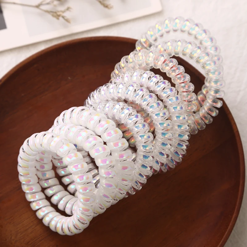 

NEW Shining Colorful Women's Scrunchies Telephone Wire Line Hair Rubber Bands Elastic Hairbands Rope for girls Hair Accessories