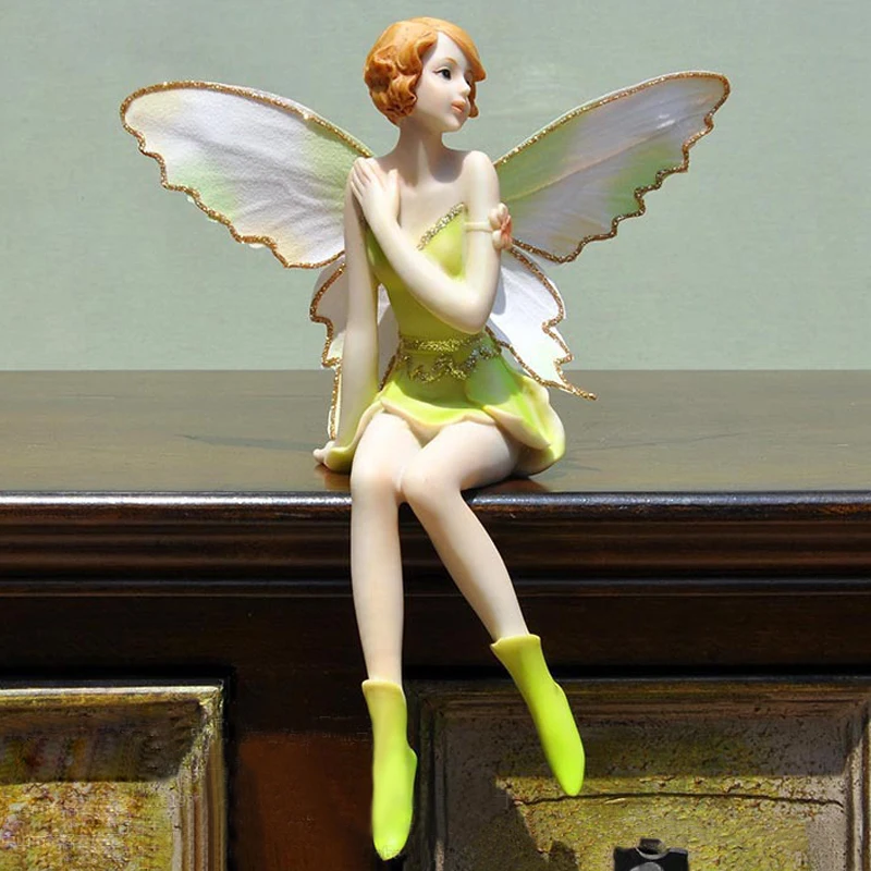 Q-glory красивая девушка творческие подарки украшения в виде ангела из смолы домашний декор миниатюрный Цветок феи статуэтки Свадебные украшения