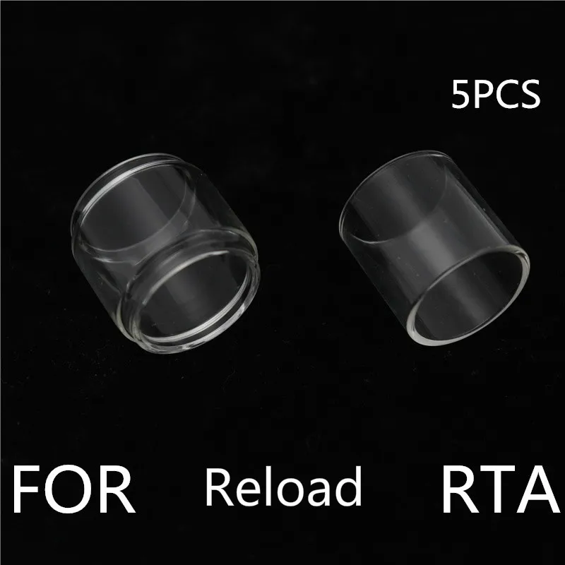 

YUHETEC 5pcs Glass Tube for reload RTA Straight Tube and Fatboy Tube