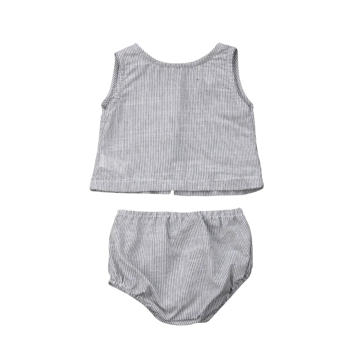 Baby Clothes Summer Newborn Kids Baby Girls Striped Top T-shirt Tank Shorts Outfit Clothes