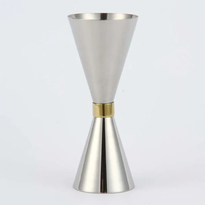 

Stainless steel cocktail jigger japanese soccer pouring measure scale mixing bar jigger