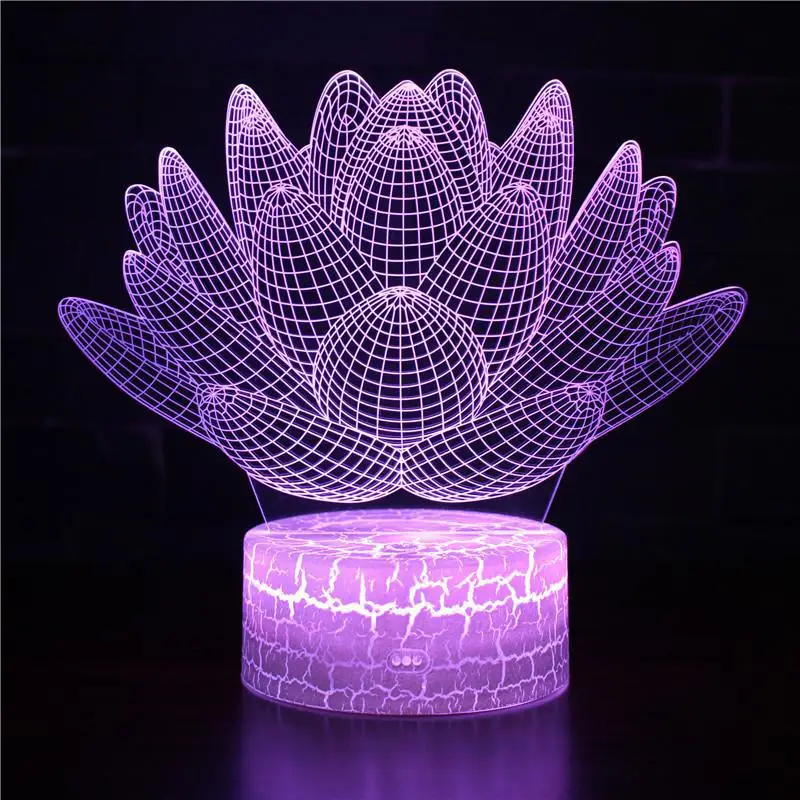 3D 7 цветов Изменение йоги светодиодный медитация акрилового ночного света спальня Иллюзия настольная лампа гостиная прикроватный Декор настольная лампа