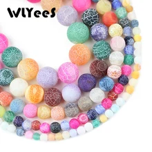 WLYee-Cuentas de cornalina desgastadas de colores, piedra Natural de Color caramelo, 4, 6, 8, 10, 12mm, cuenta suelta redonda, fabricación de pulseras, DIY15
