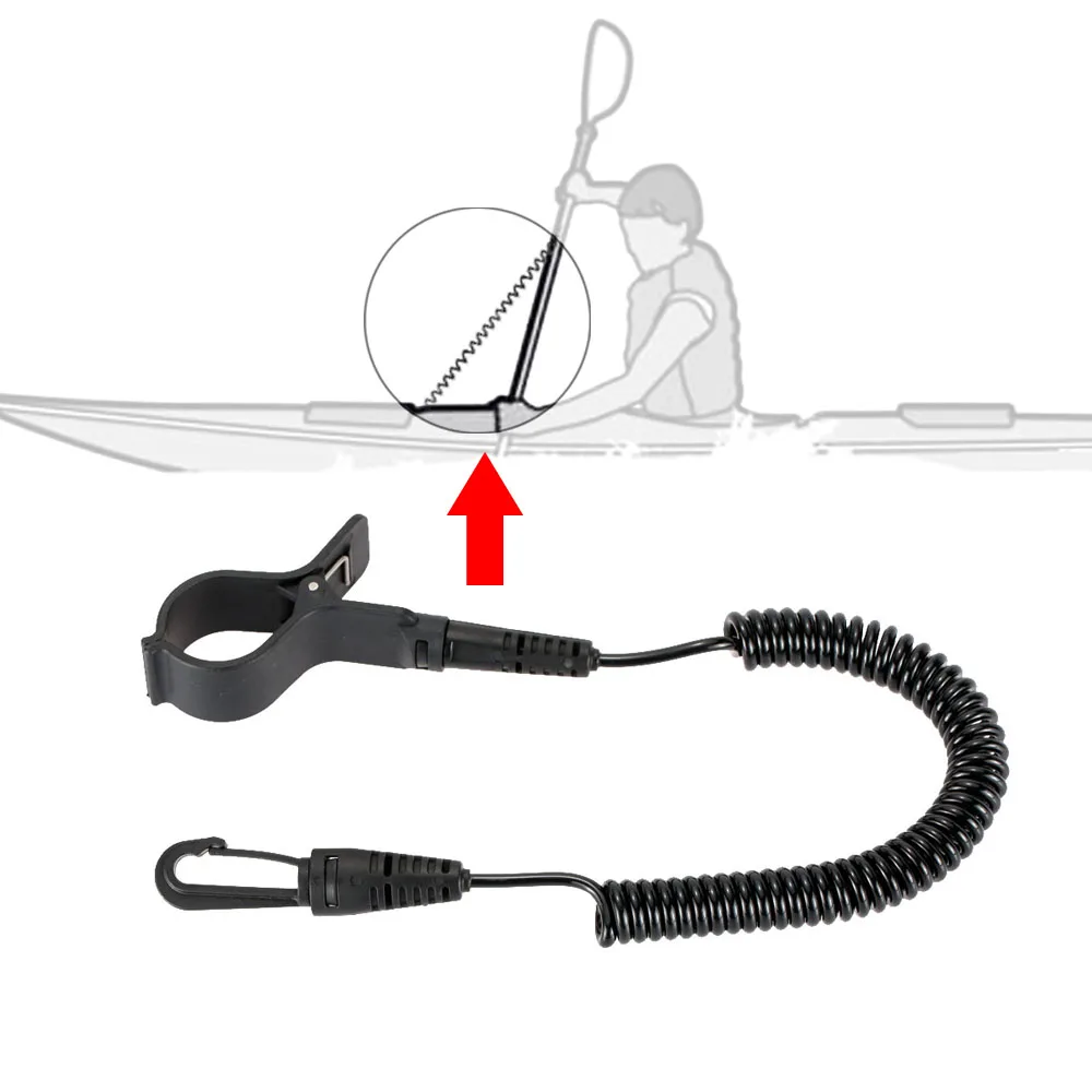 High Quality Sup Coiled Paddle Leash For Kayak Paddle Leash Elastic