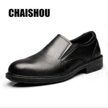 

CHAISHOU shoes men Work shoes boots Genuine Leather Anti-smashing puncture-proof Work safety shoes CS-363