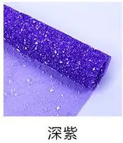 Meijuner 52 см x 3,5 м Снежинка тюль рулон органза Платье Ткань гирлянды для свадьбы Вечерние дома День рождения Decora цветы Букеты упаковка - Цвет: dark purple