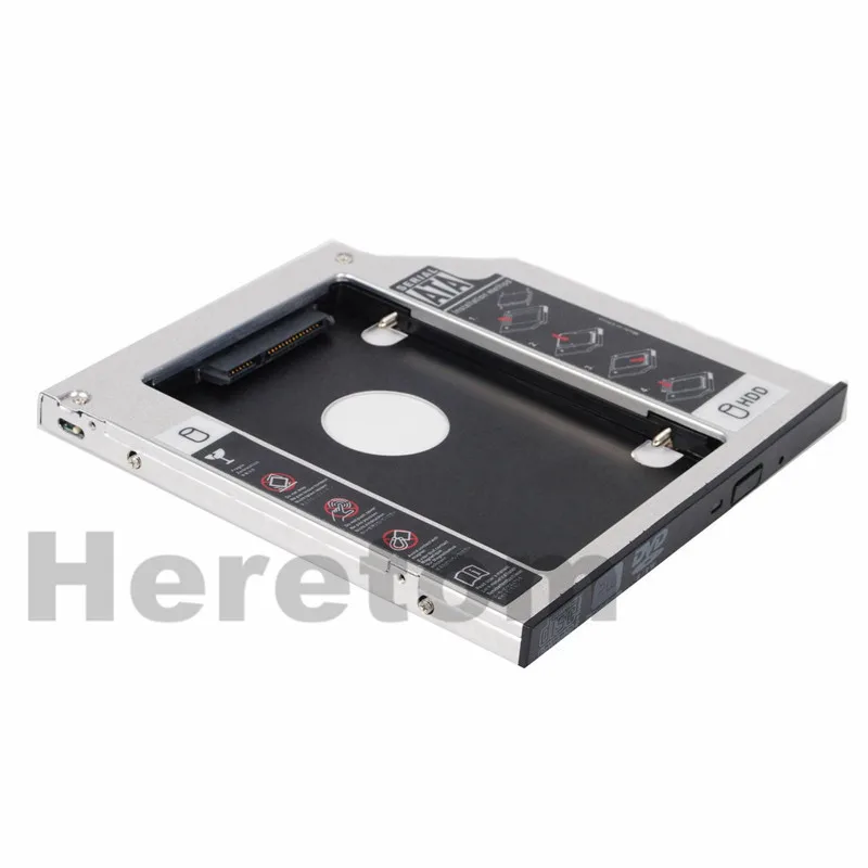Heretom Универсальный алюминиевый 9 5 мм 12 7 SATA к 2 HDD SSD Caddy для ноутбука DVD CD ROM