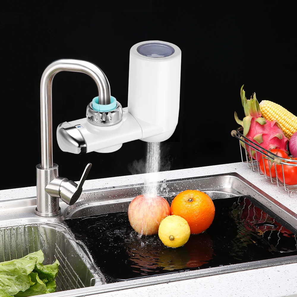 

Tap Water Purifier with 1 Activated Carbon Filter Handy Kitchen Faucet Filter Element Portable Water Faucet Purifier